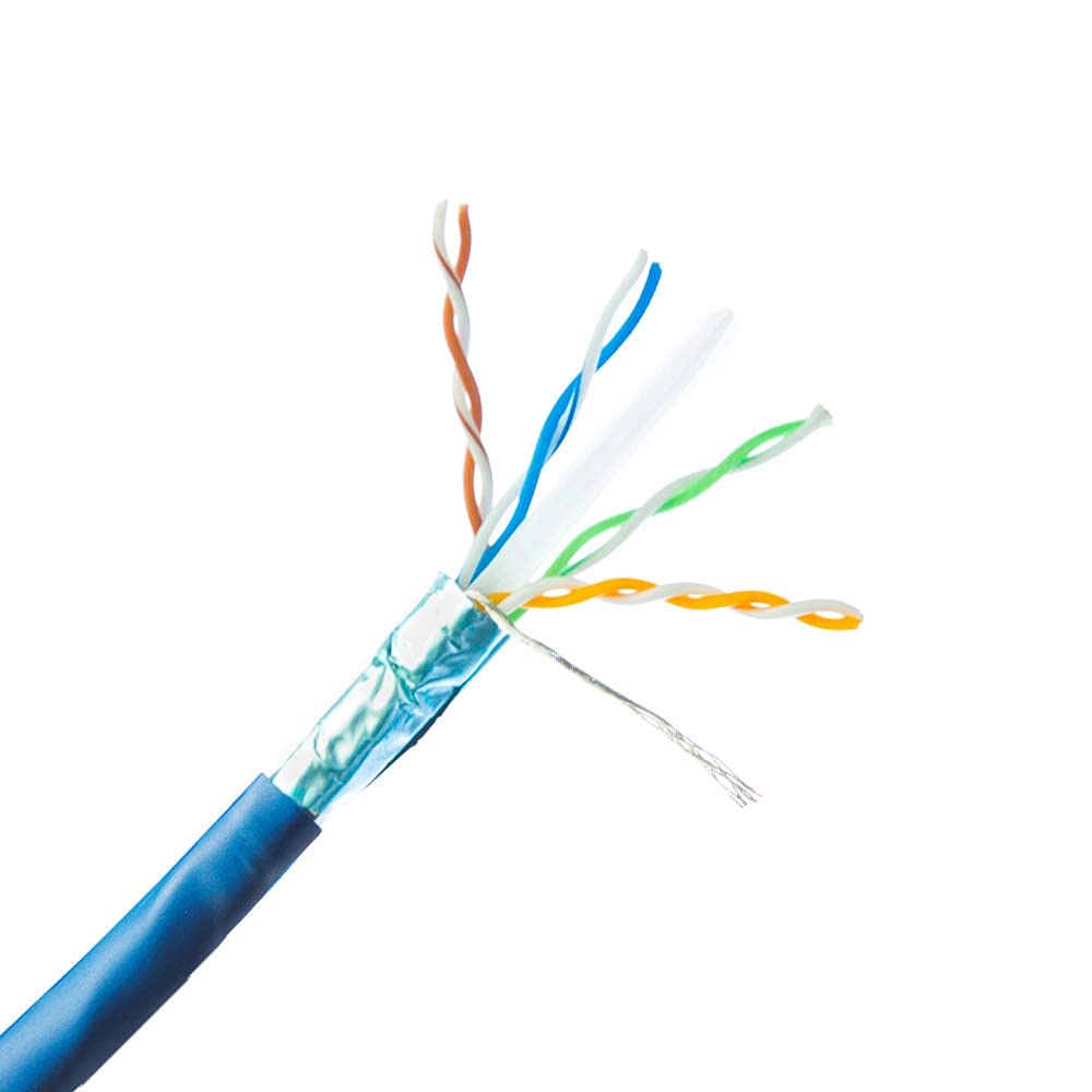 Cat6 Plenum Shielded 1000ft 23AWG Solid Bare Copper Ethernet Cable L700