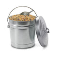 6 Gallon Galvanized Steel Round Trash Can with Locking Lid S463