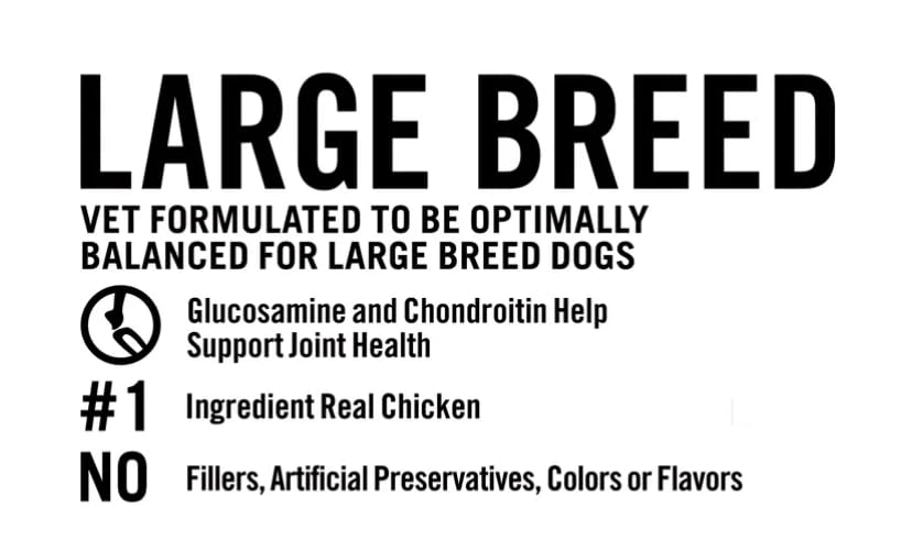 Large Breed Chicken & Brown Rice Dry Dog Food 16 Lbs F5604