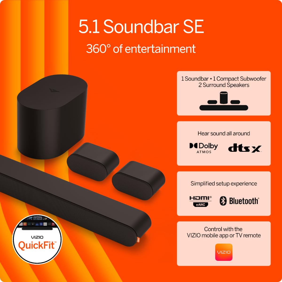 5.1 Soundbar with Wireless Subwoofer and Bluetooth F484137