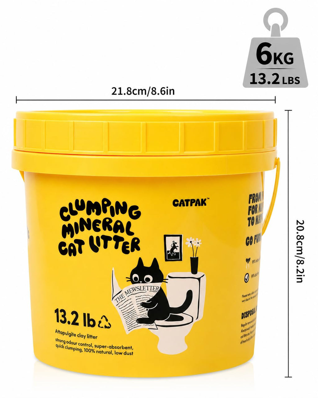 Unscented Low Dust Clumping Mineral Cat Litter 13.2 lb Z624