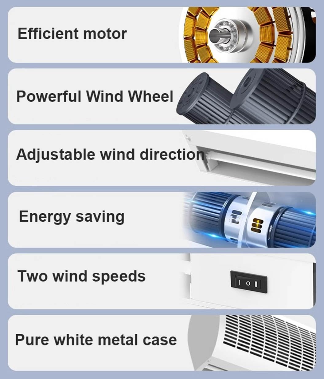 Over Door Air Curtain Fan with Remote Control 60cm K375