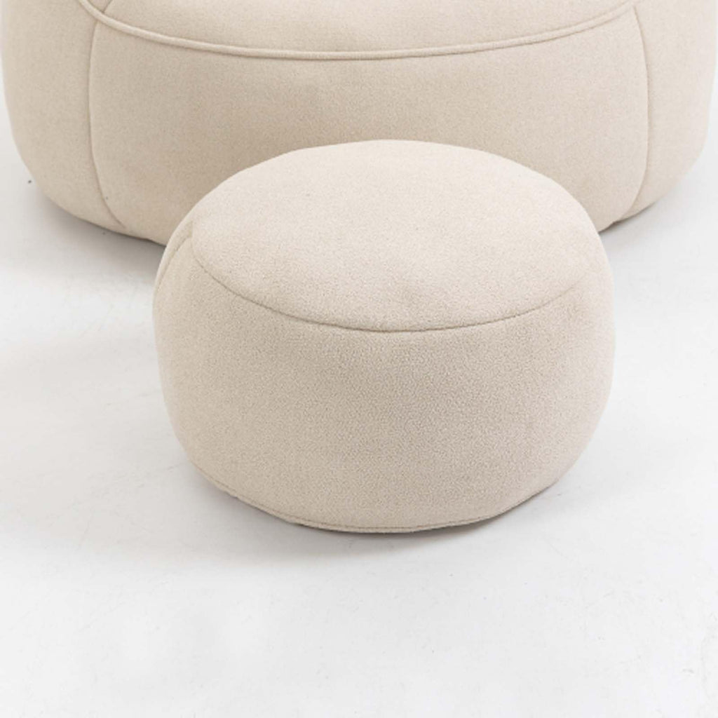 Yellow Memory Foam Bean Bag Chair with Footrest E457