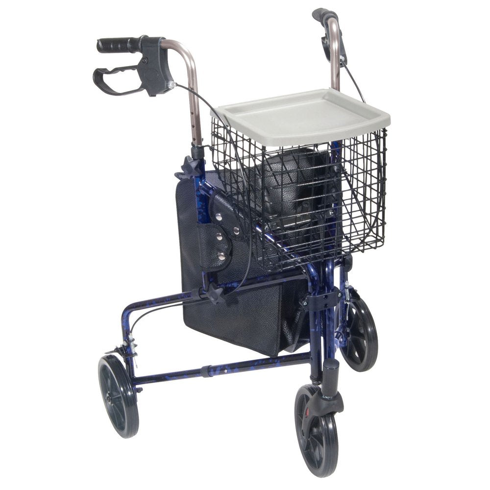 Blue Three-Wheel Rollator Q5840