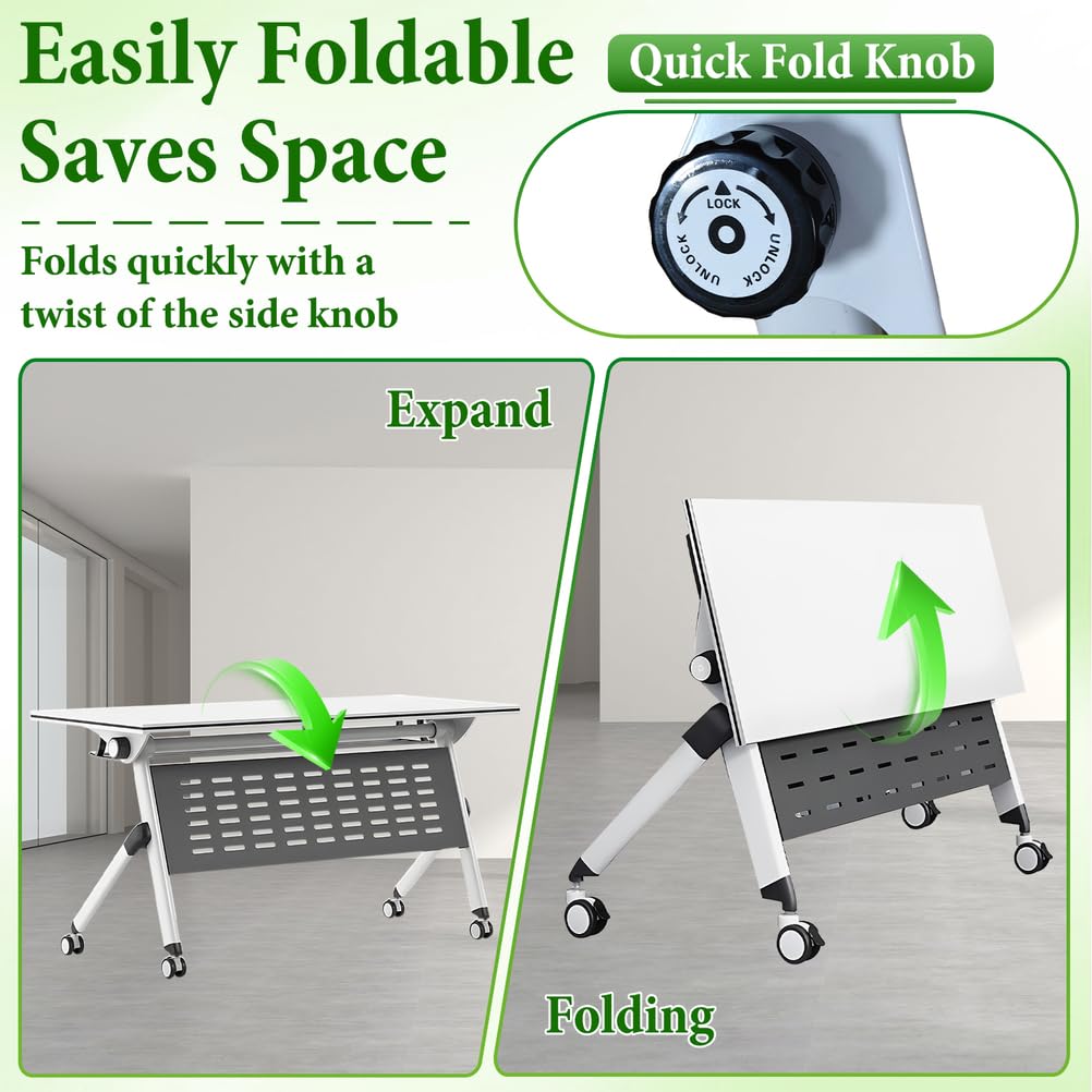 Folding Conference Table 63x24x30 Inch R9036