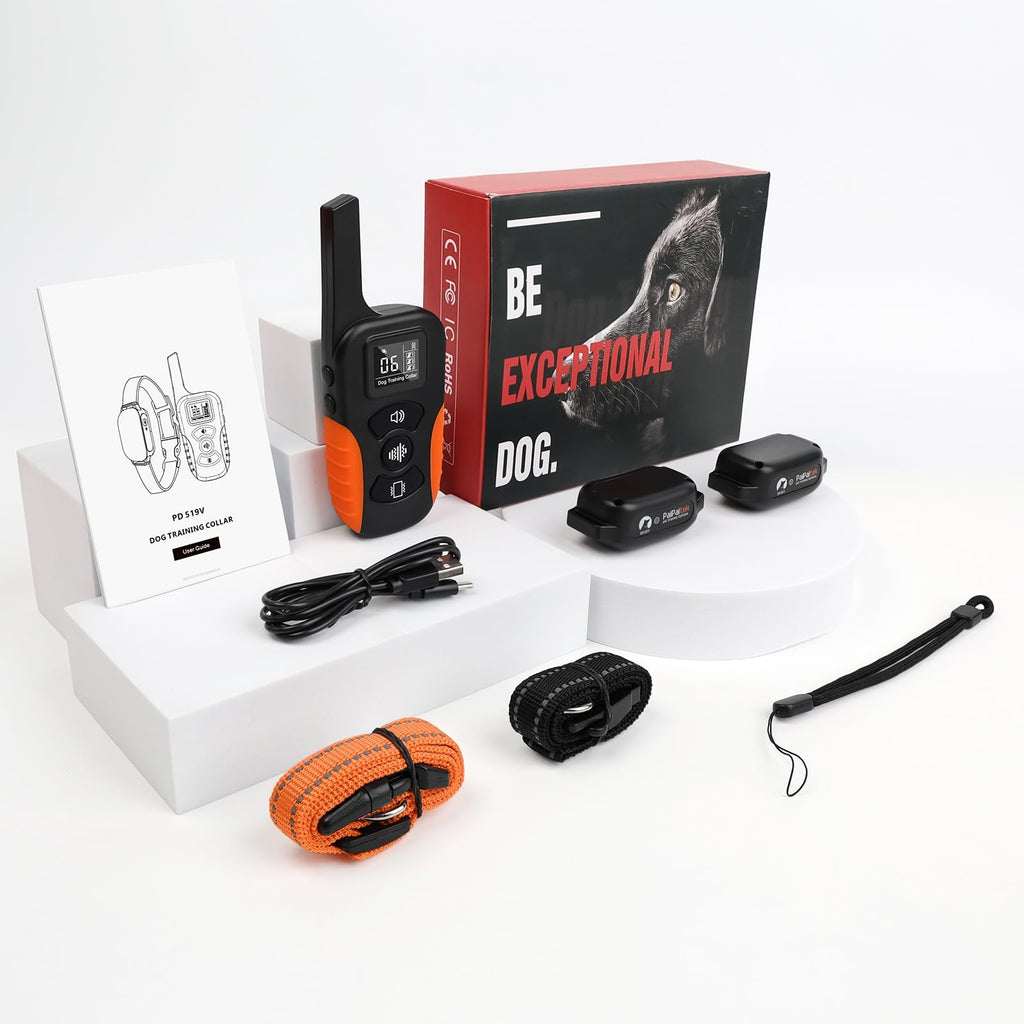 Vibration Collar with Controller for 2 Dogs, 3300ft Waterproof K3771