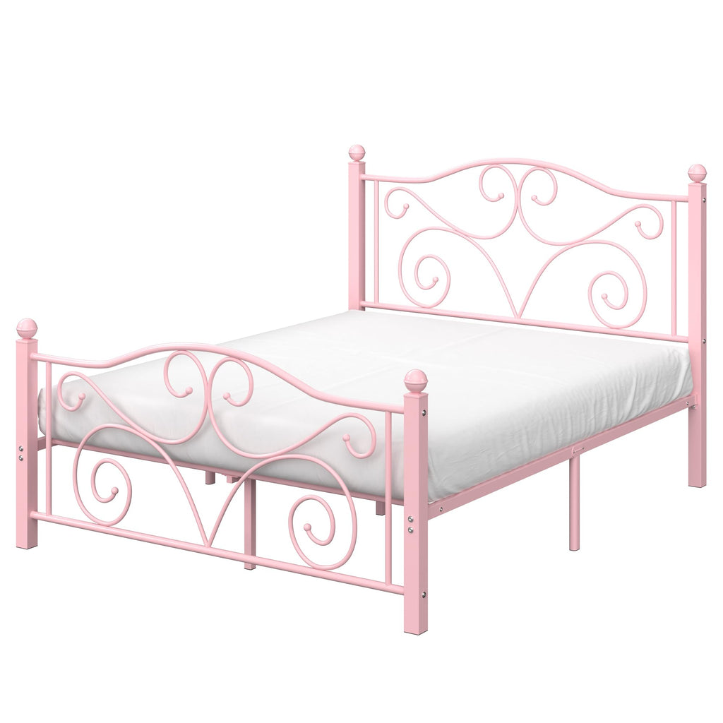 Full Size Metal Bed Frame with Headboard and Footboard V94019