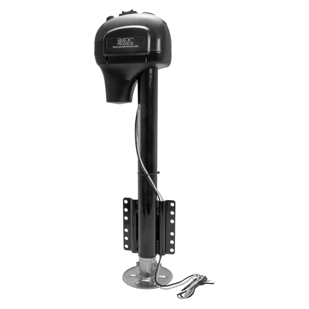Electric A-Frame Tongue Jack with Side-Mount LED Work Light, 3,650 lbs. Capacity, Black E56626