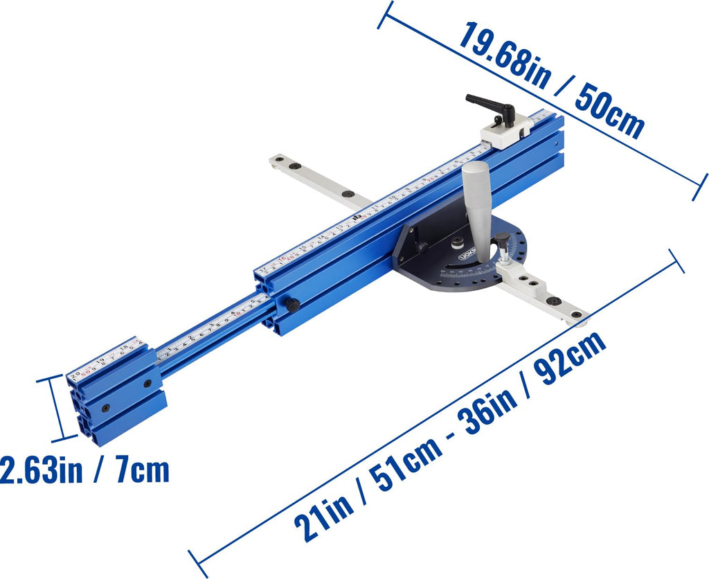Table Saw Miter Gauge Fence with 11 Preset Angle Stops R33381