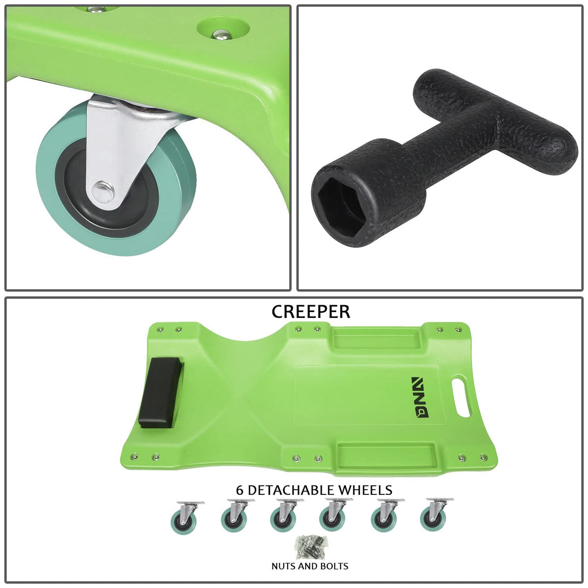 40 Inch Rolling Garage Creeper with Padded Headrest D70864