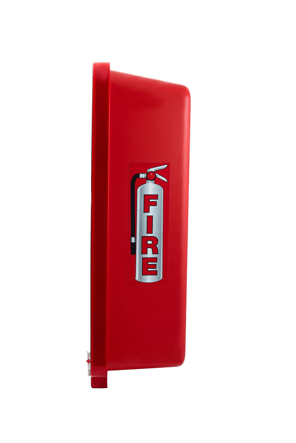 Red Surface-Mounted Fire Extinguisher Cabinet for 2 1/2 lb. or 5 lb. Fire Extinguishers D133