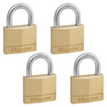 Solid Brass Padlock with Key, 4 Pack V26660