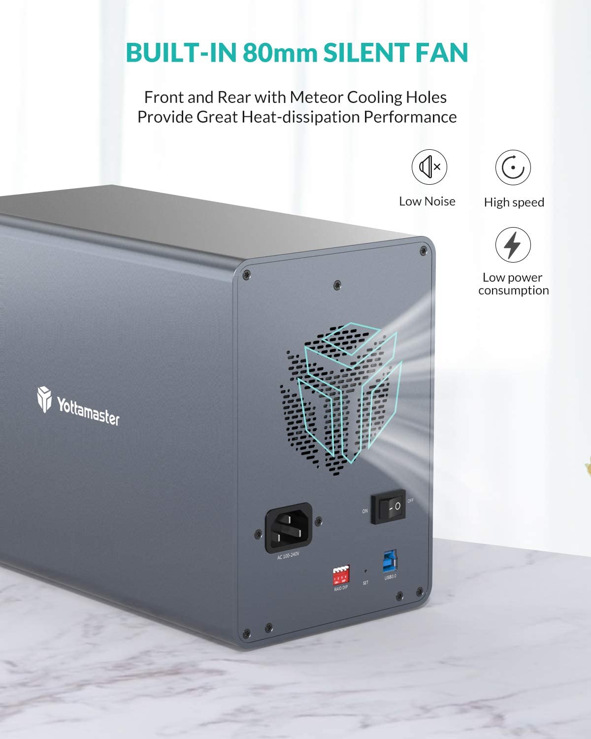 5 Bay Aluminum USB3.0 RAID Hard Drive Enclosure A296931