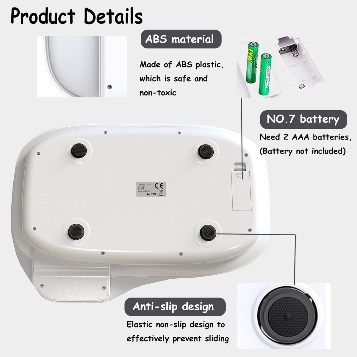 Digital Pet Scale 33lb LCD with Tray D315