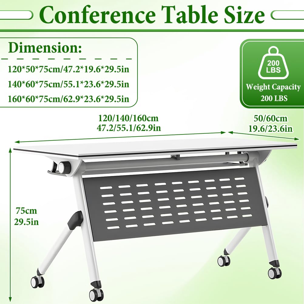 Folding Conference Table 63x24x30 Inch R9036