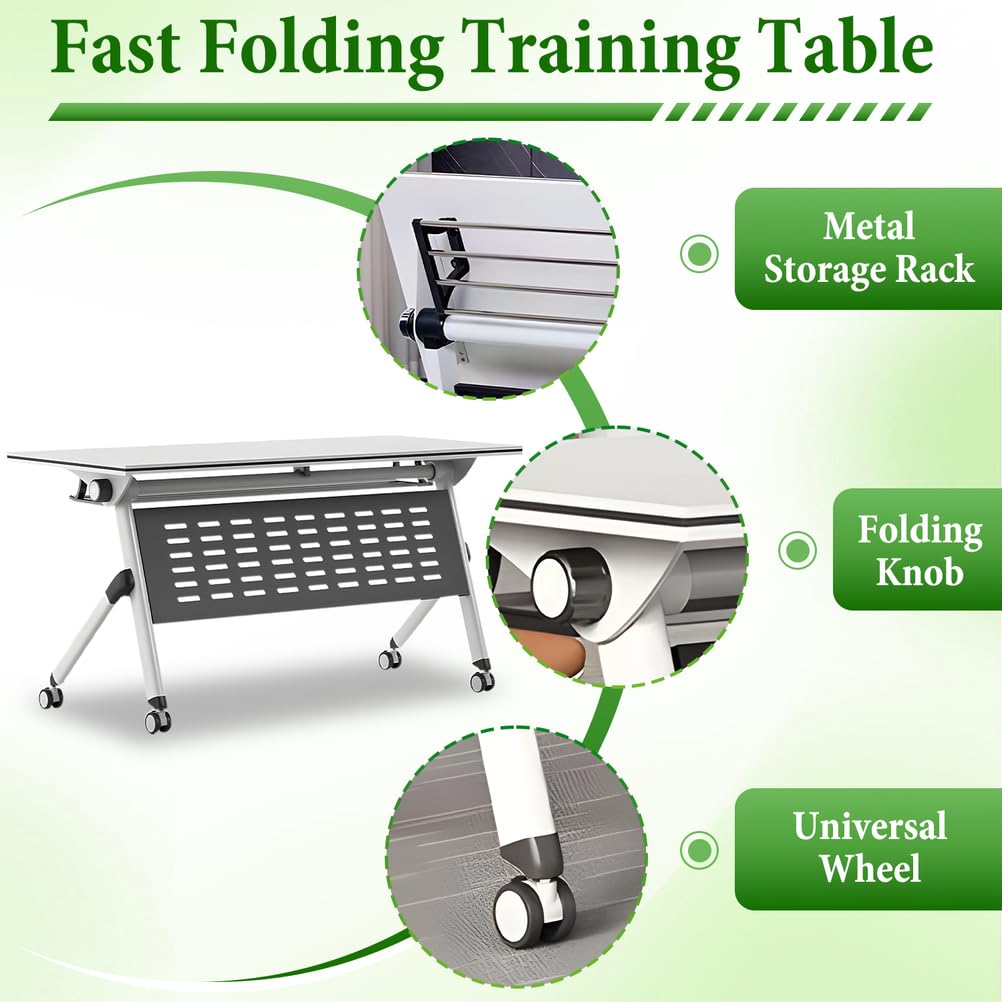 Folding Conference Table 63x24x30 Inch R9036