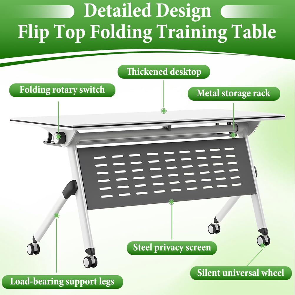 Folding Conference Table 63x24x30 Inch R9036