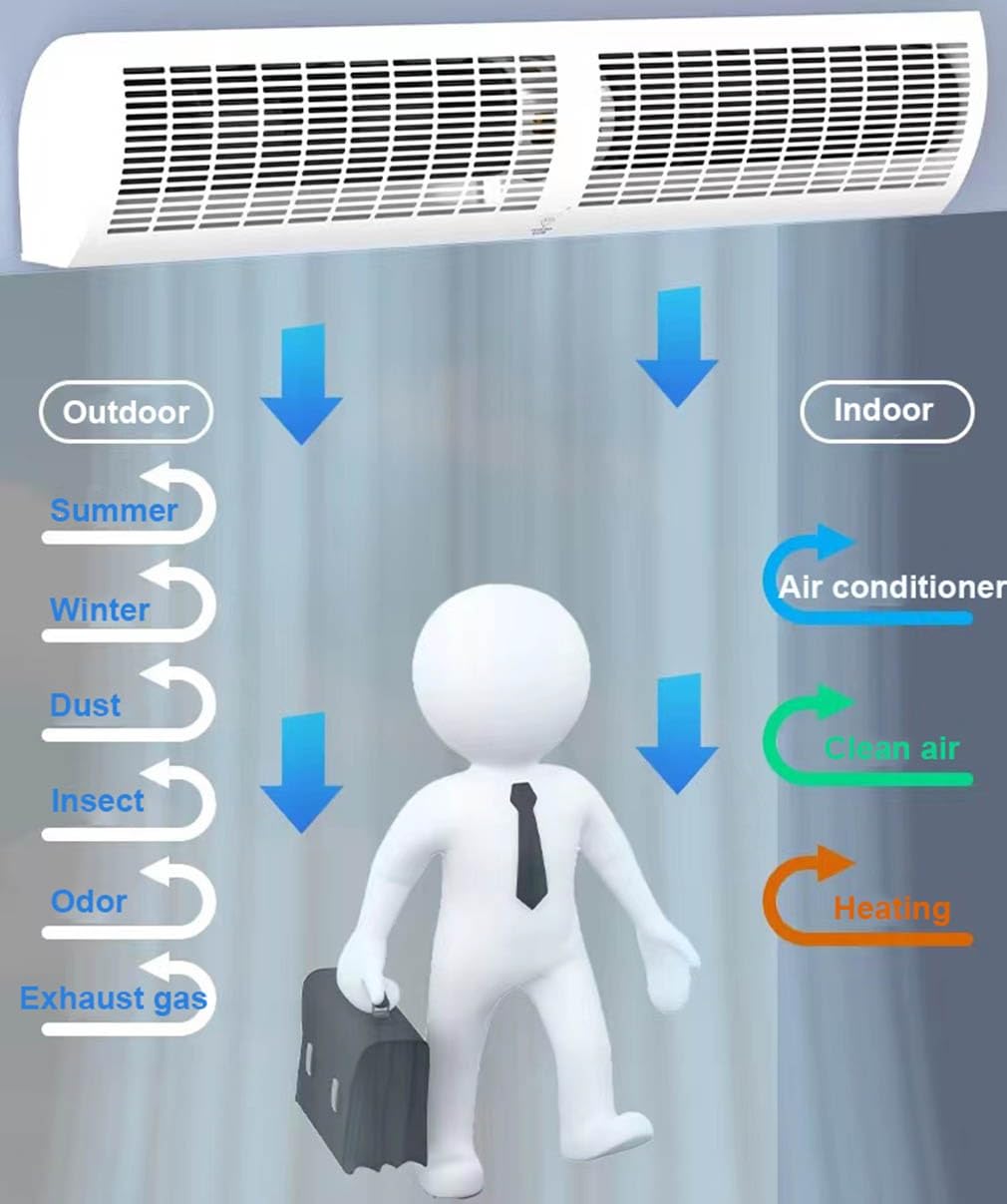 Over Door Air Curtain Fan with Remote Control 60cm K375