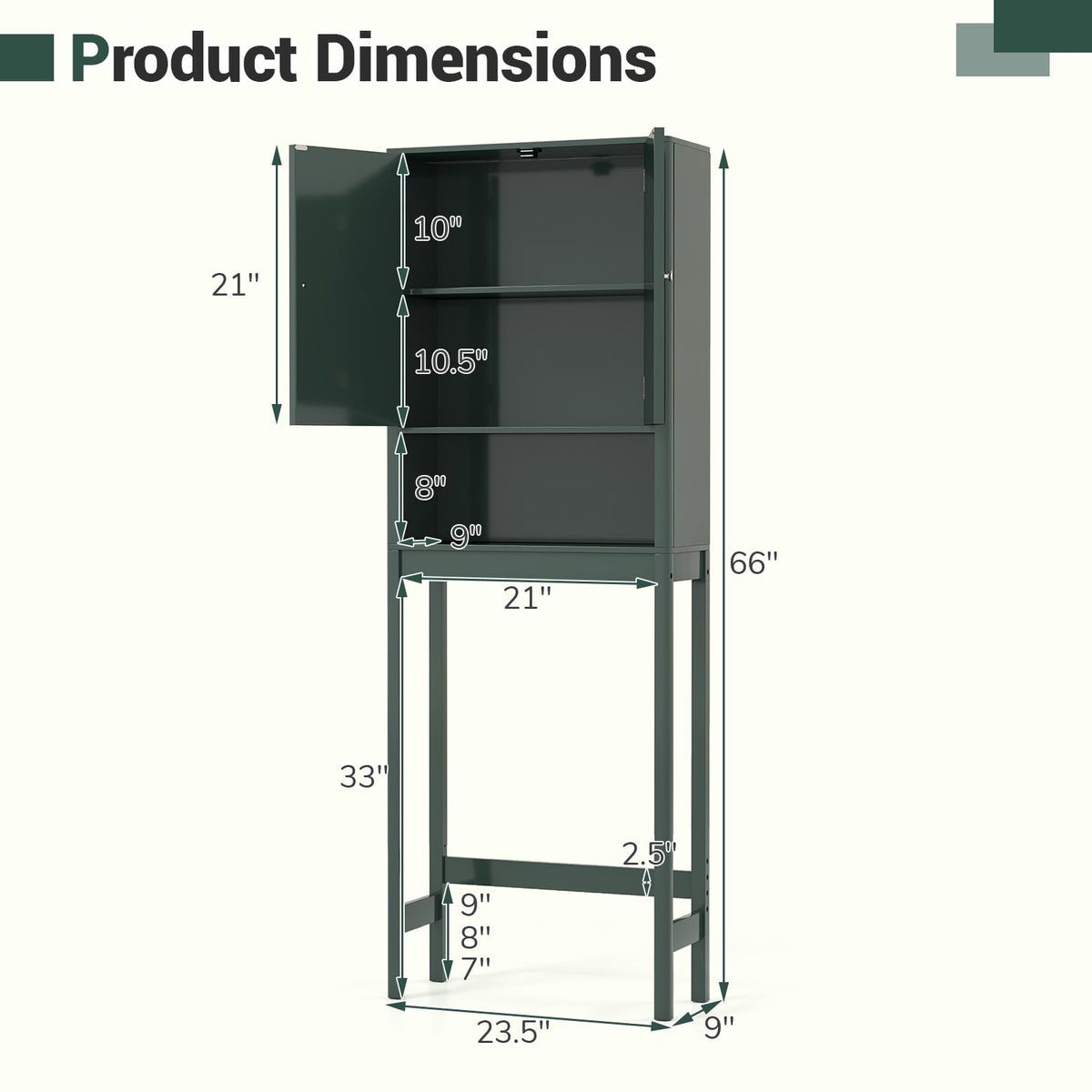 Over The Toilet Storage Cabinet with Fluted Doors R905962