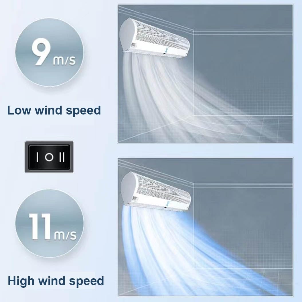 Over Door Air Curtain Fan with Remote Control 60cm K375