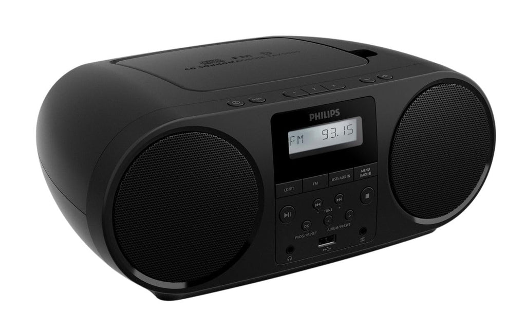 Portable CD Player Boombox with Bluetooth FM Radio USB Aux Input F2464