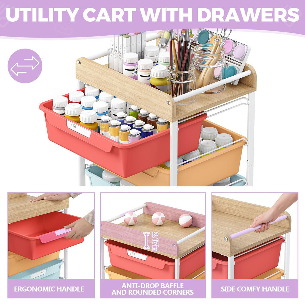 Utility Storage Cart with Drawer R92409