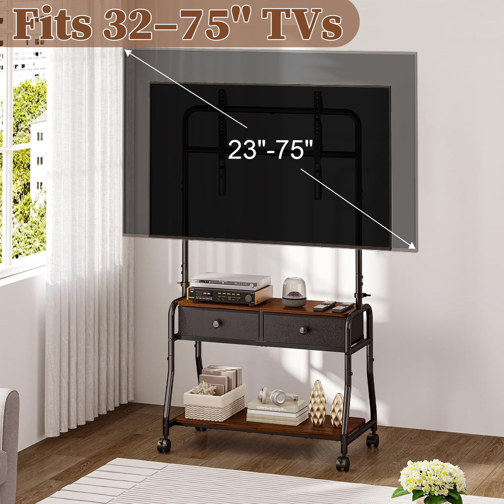 Rolling TV Stand with Mount for 32–75 Inch TVs G3075