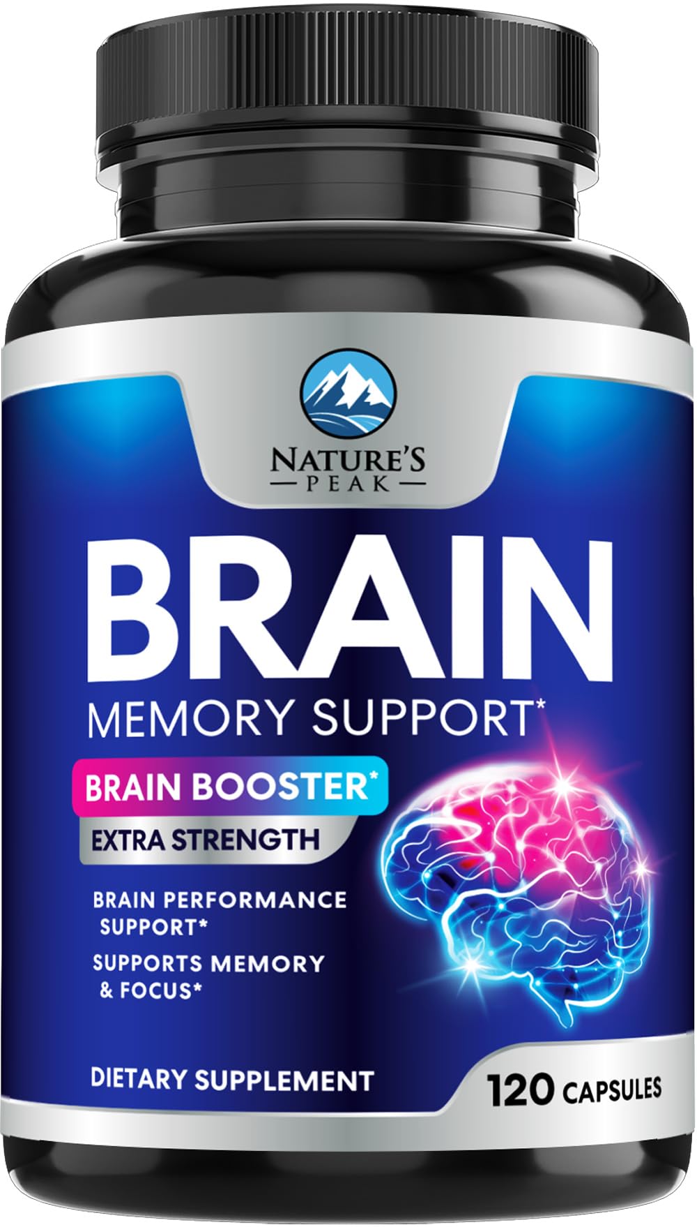 120 Capsules Brain Memory Supplement with Vitamin B6 B12 Folate & Phosphatidylserine E89501