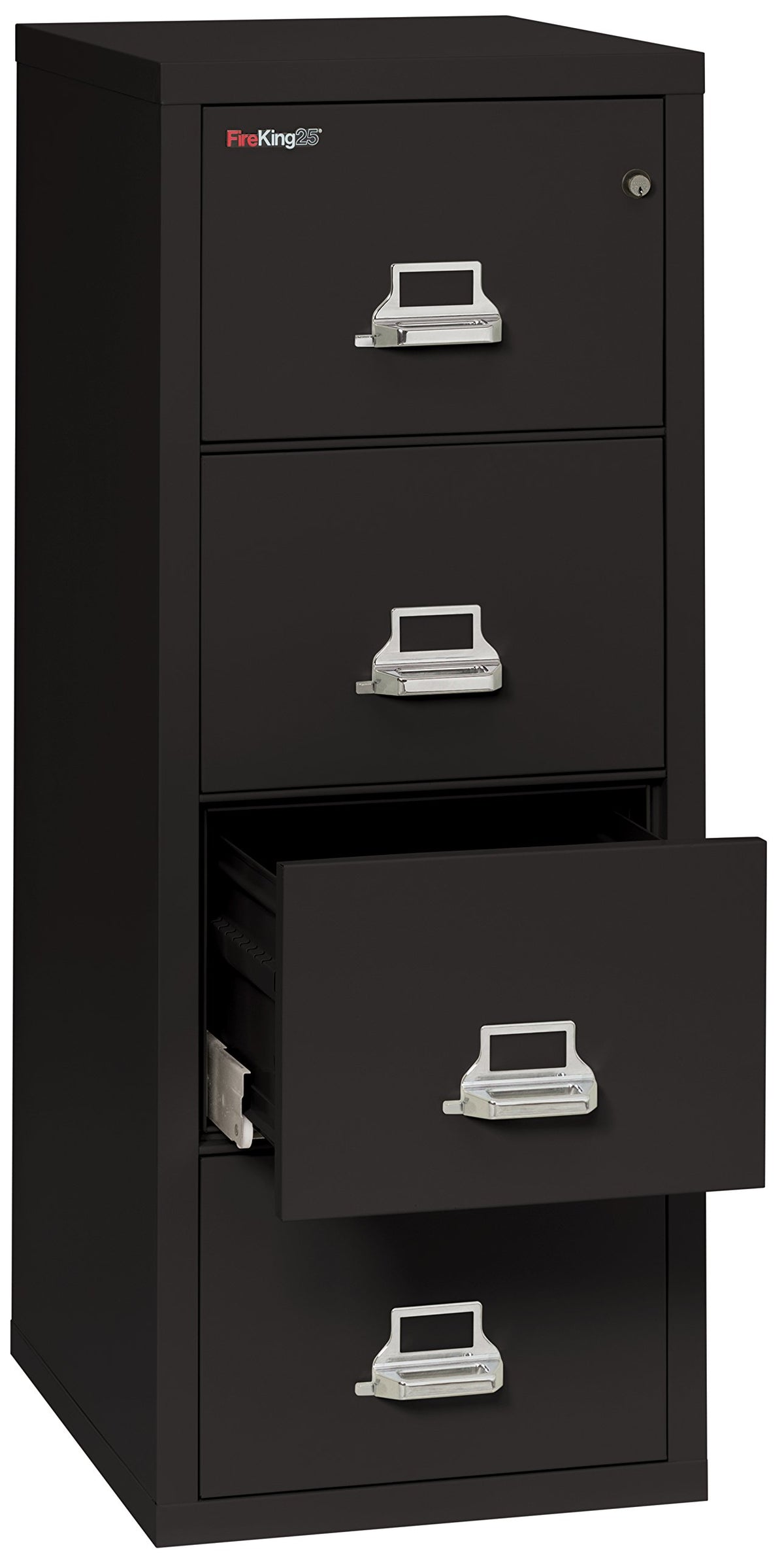 Black 4 Drawer Legal Fire Rated File Cabinet H86465