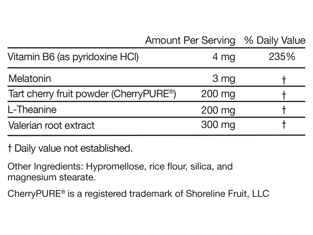 Melatonin L-Theanine Valerian Root Capsules C6901