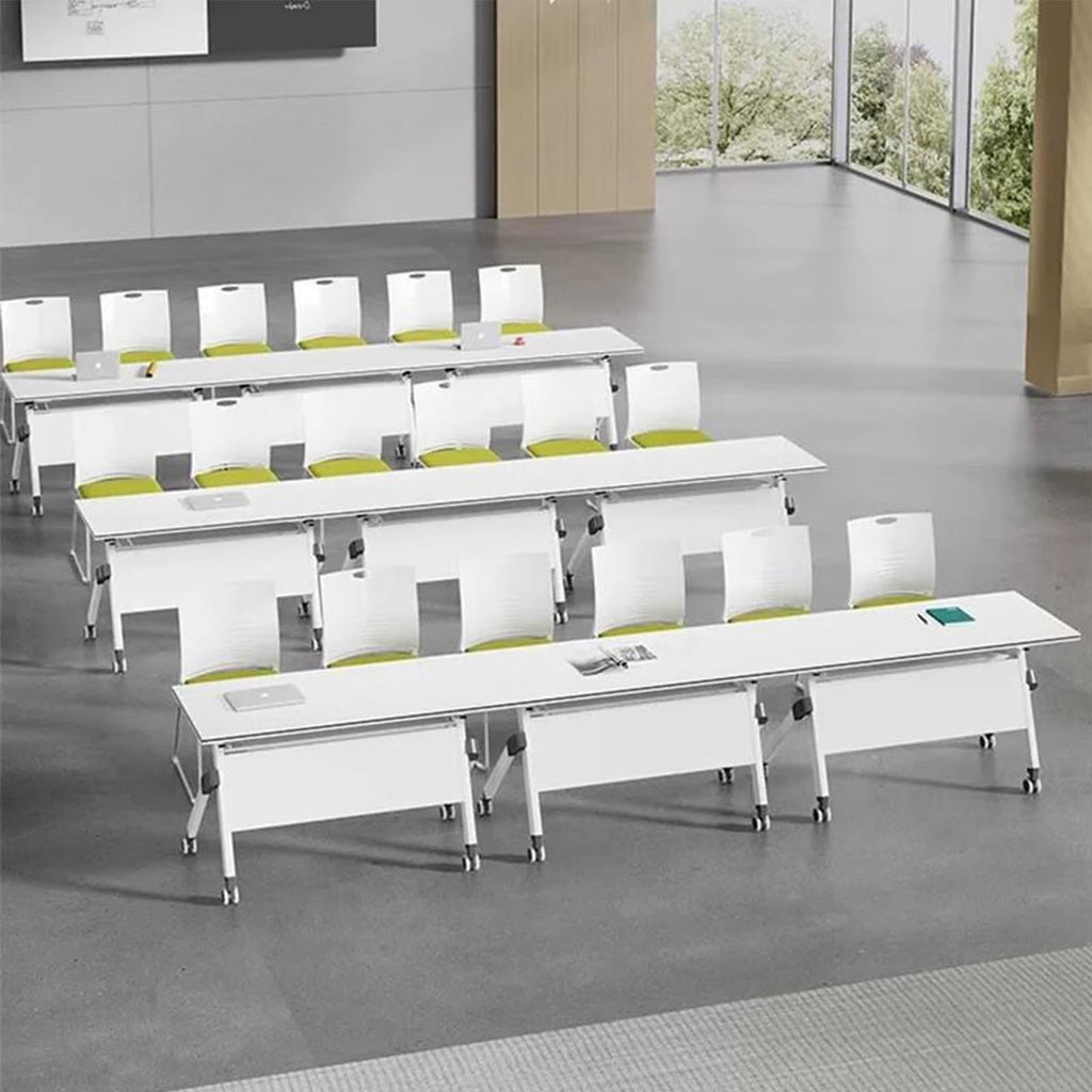 Folding Conference Table with Silent Wheels 120-180cm J2421