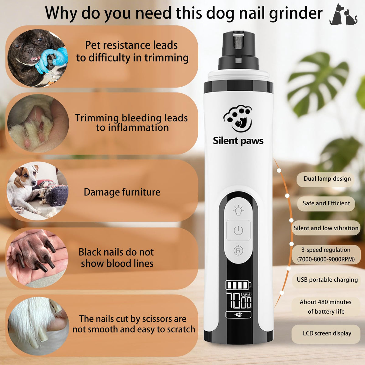 3-Speed Dog Nail Grinder H689659