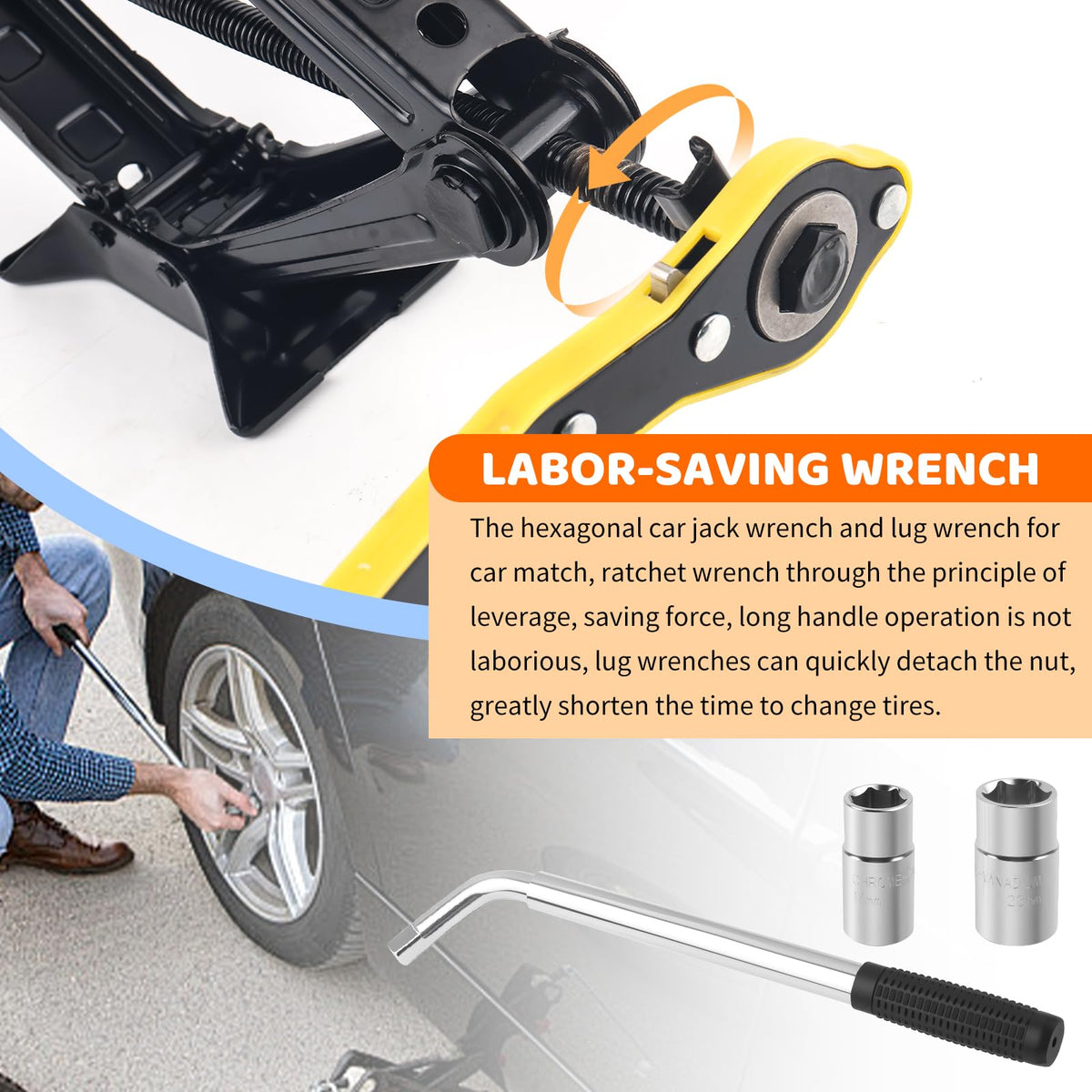 Heavy Duty Scissor Jacks Car Set H488721