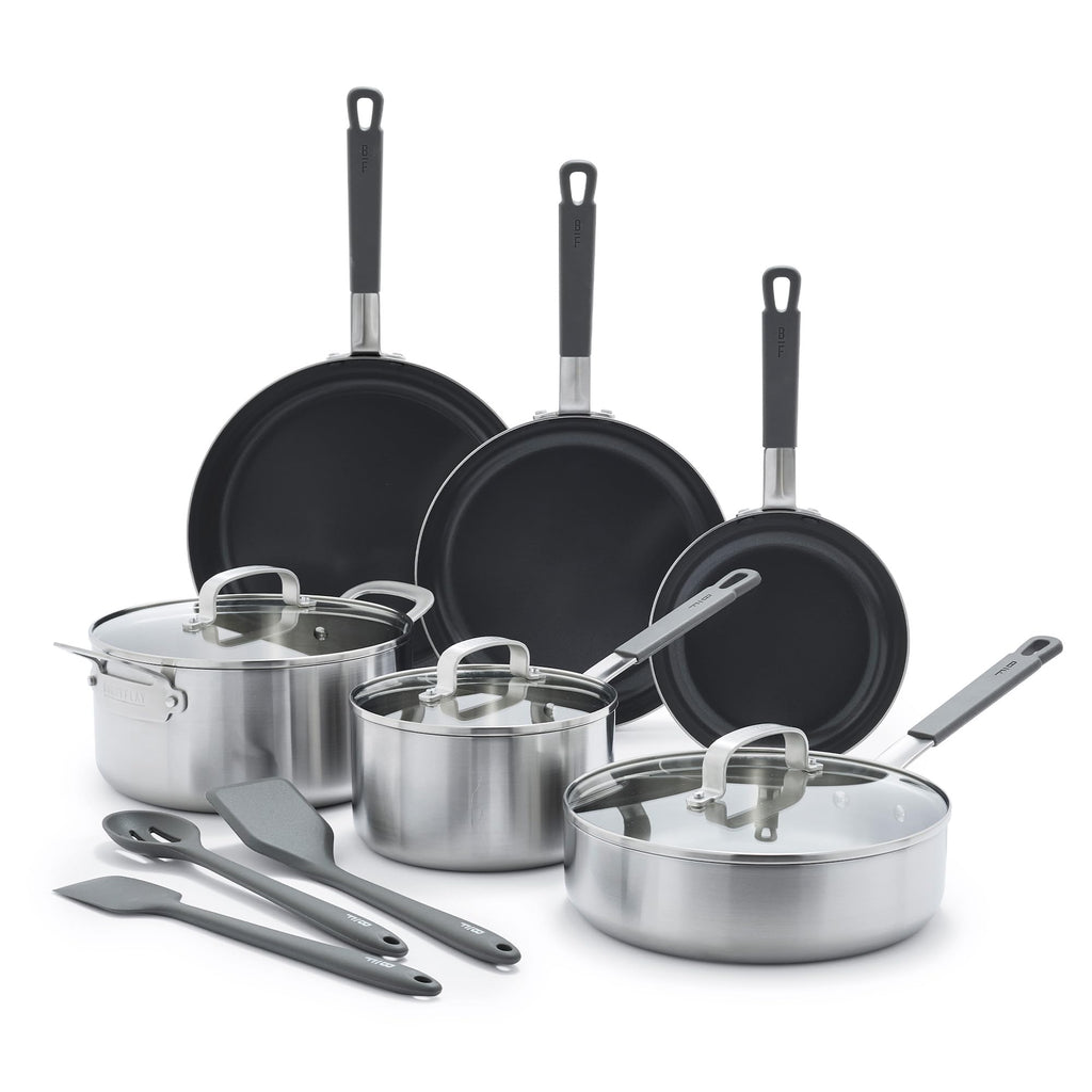 Stainless Steel 12 Piece Nonstick Cookware Set U418