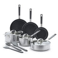 Stainless Steel 12 Piece Nonstick Cookware Set U418