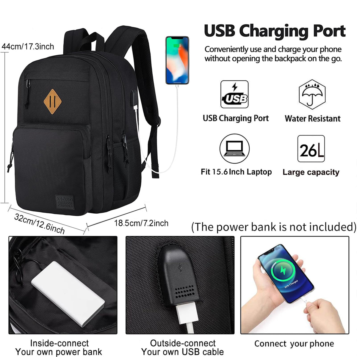 Anti Theft Laptop Backpack with USB Charging Port Z9256