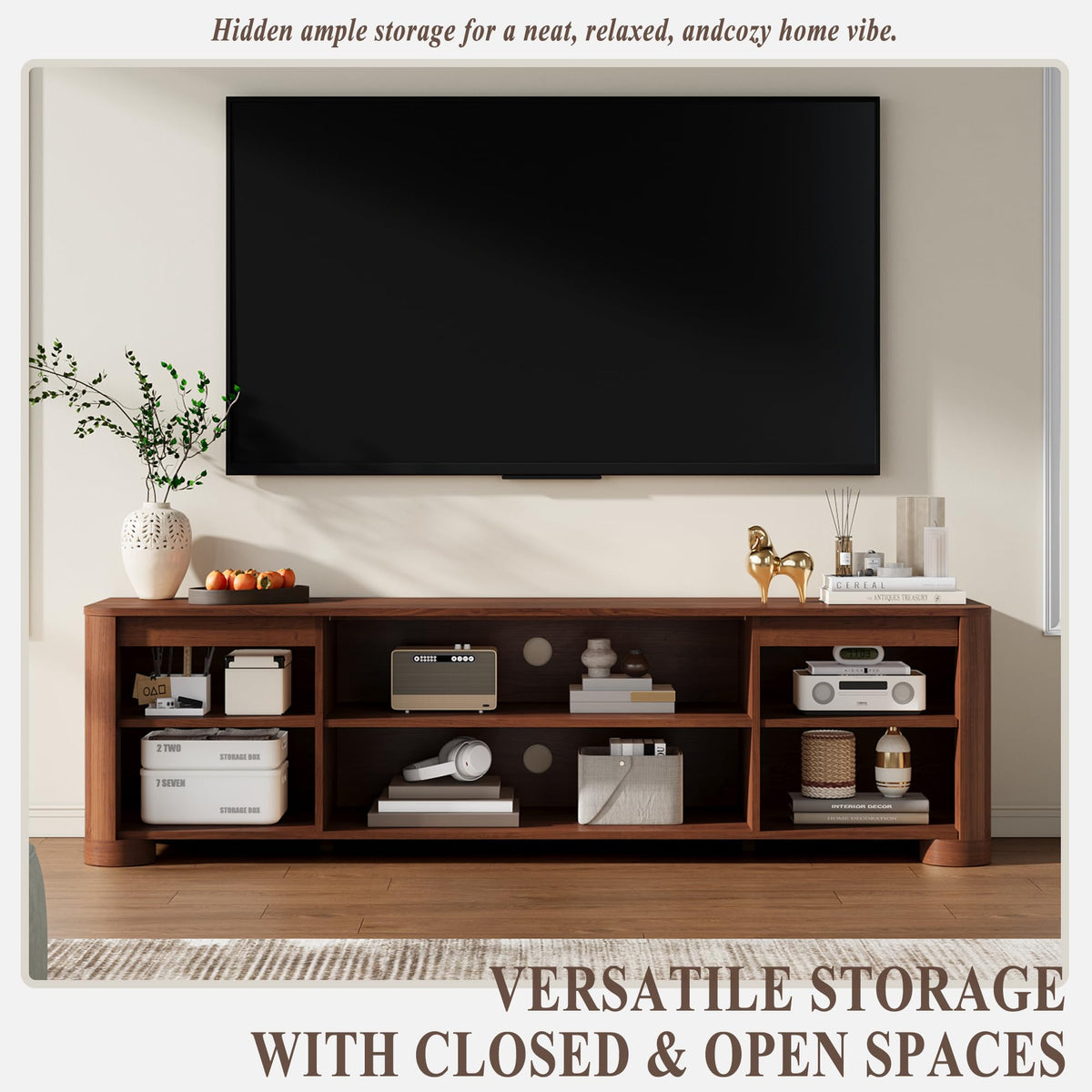 70" Walnut TV Stand R833610