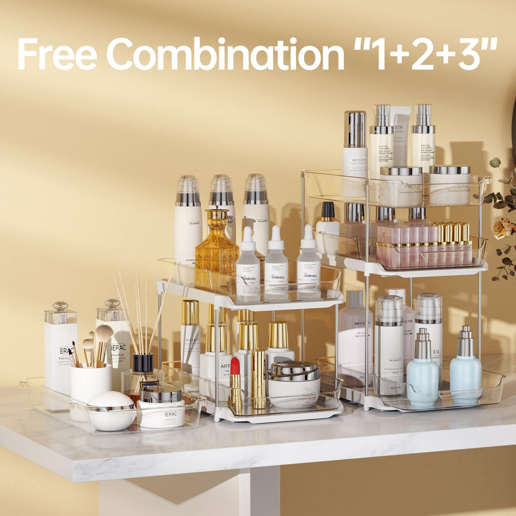2 Sets of 3-Tier Under Sink Organizers and Storage G8383