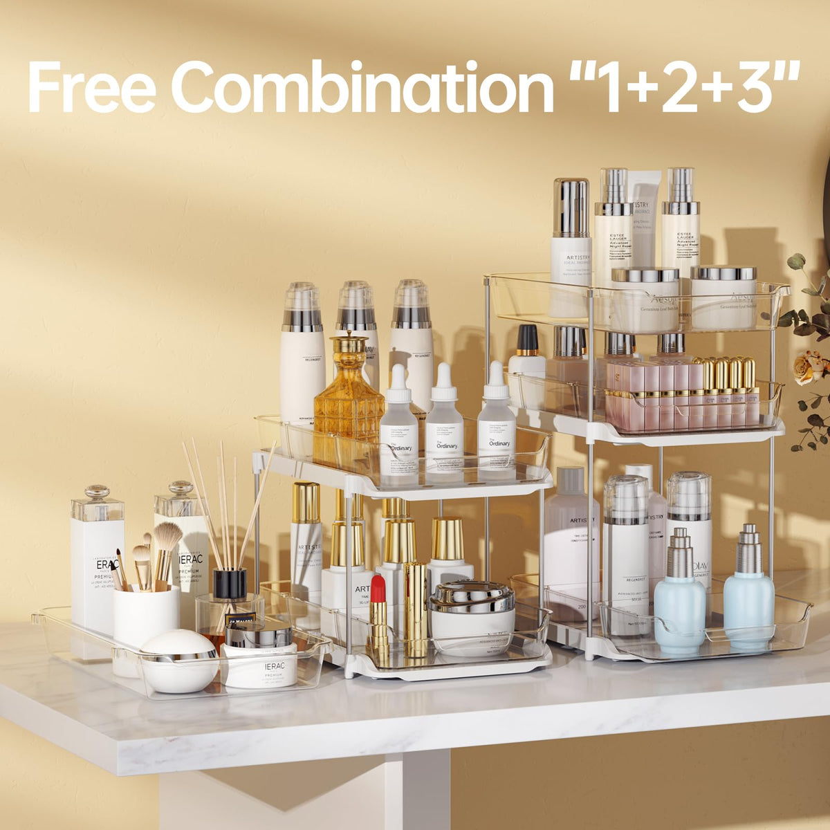 2 Sets of 3-Tier Under Sink Organizers and Storage G8383