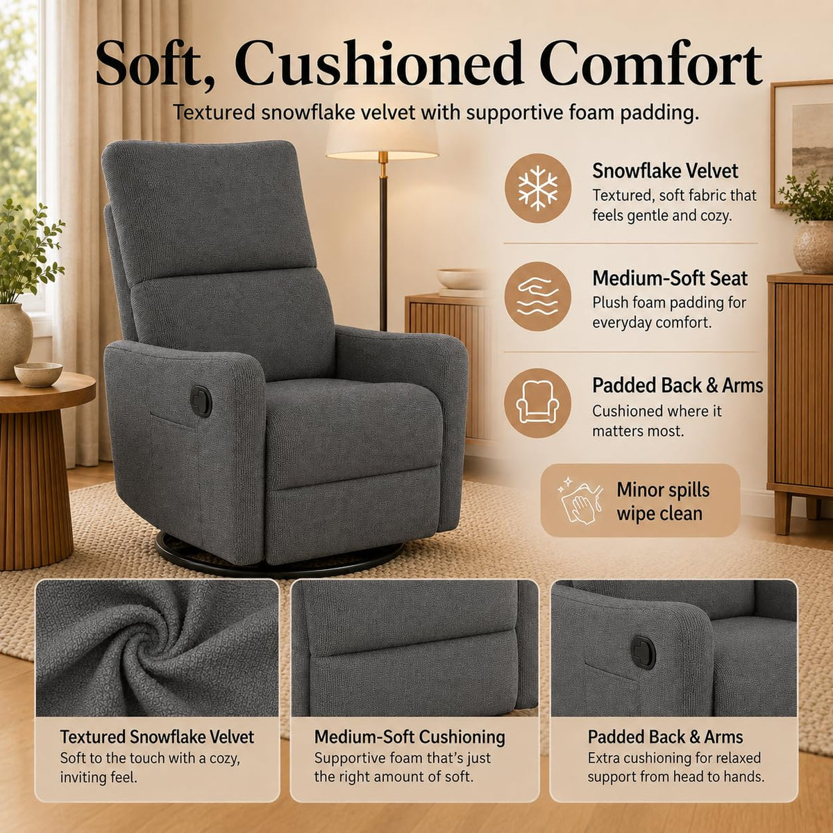Swivel Rocker Recliner Chair G273014