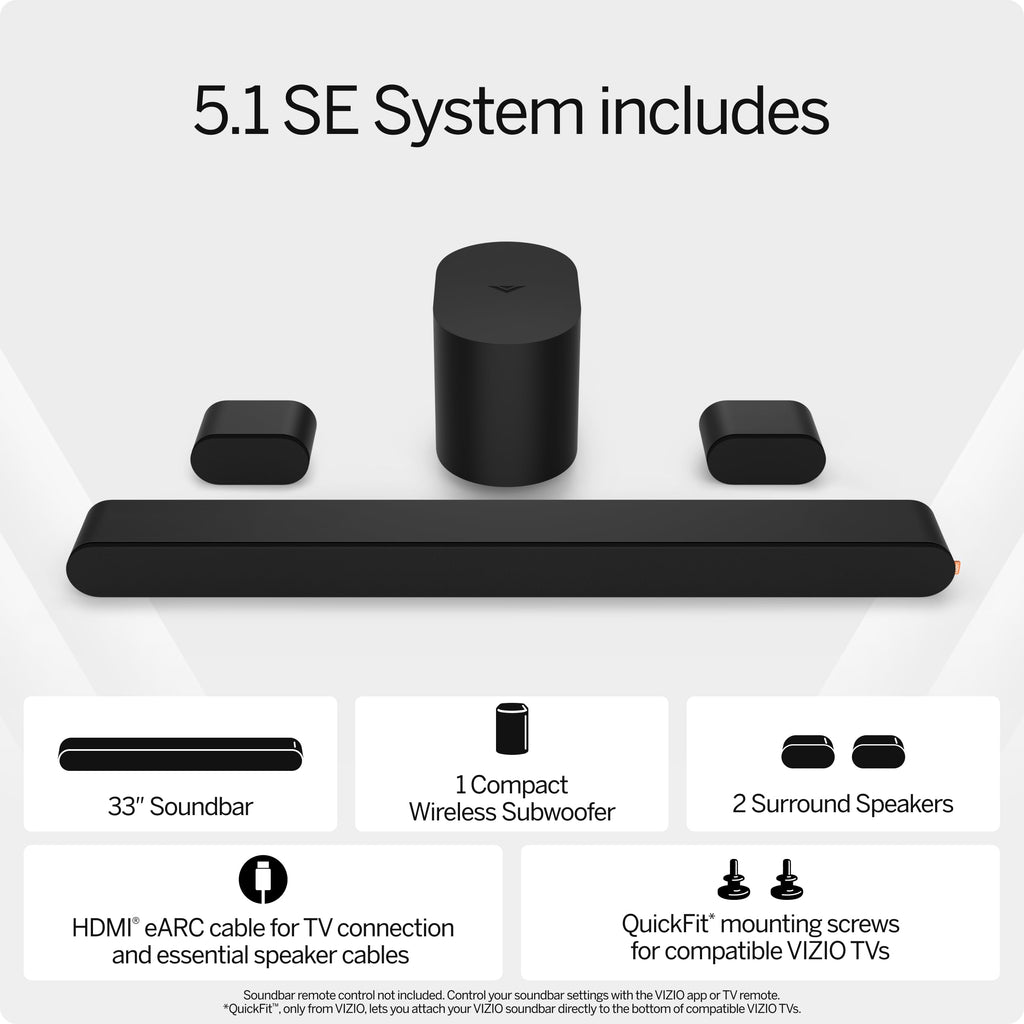 5.1 Soundbar with Wireless Subwoofer and Bluetooth F484137