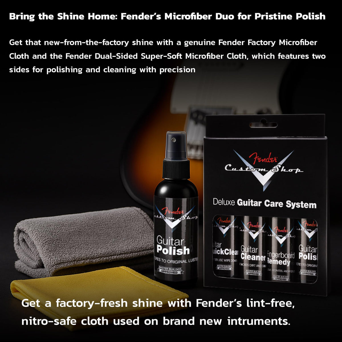 Guitar Care Kit with Microfiber Cloth E843908