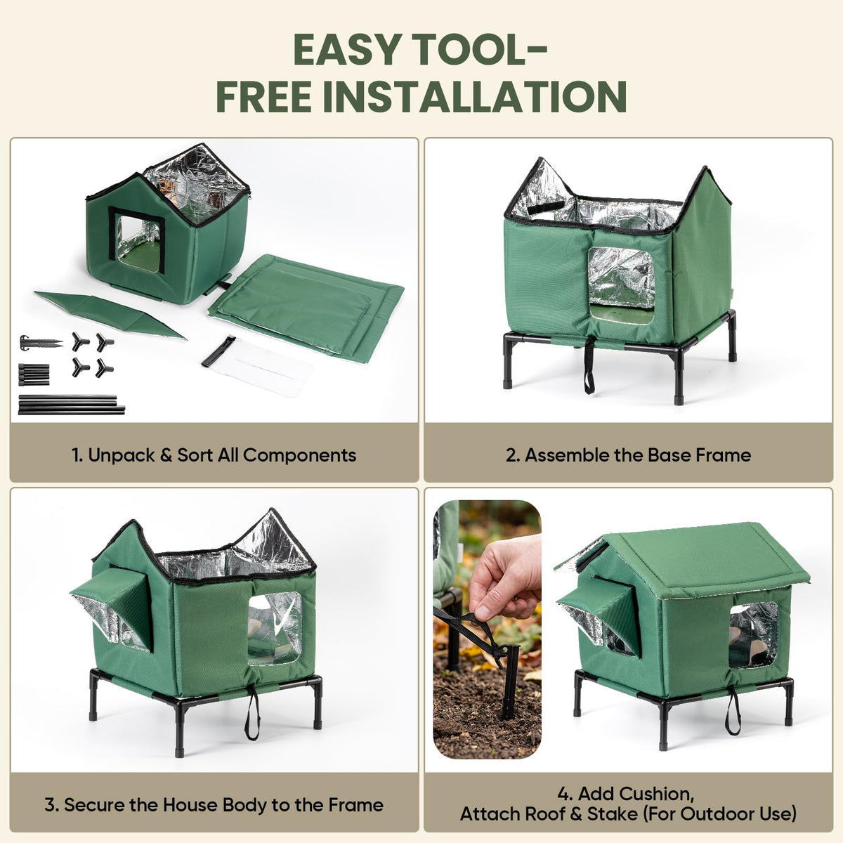 Weatherproof Insulated Cat Shelter S4138