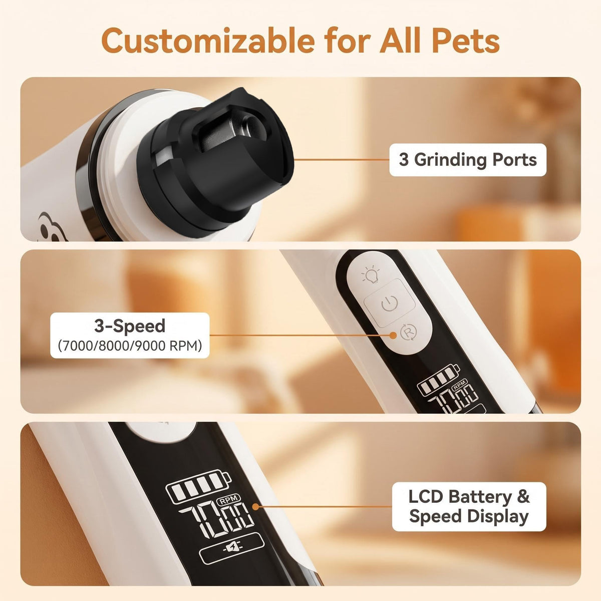 3-Speed Dog Nail Grinder H689659
