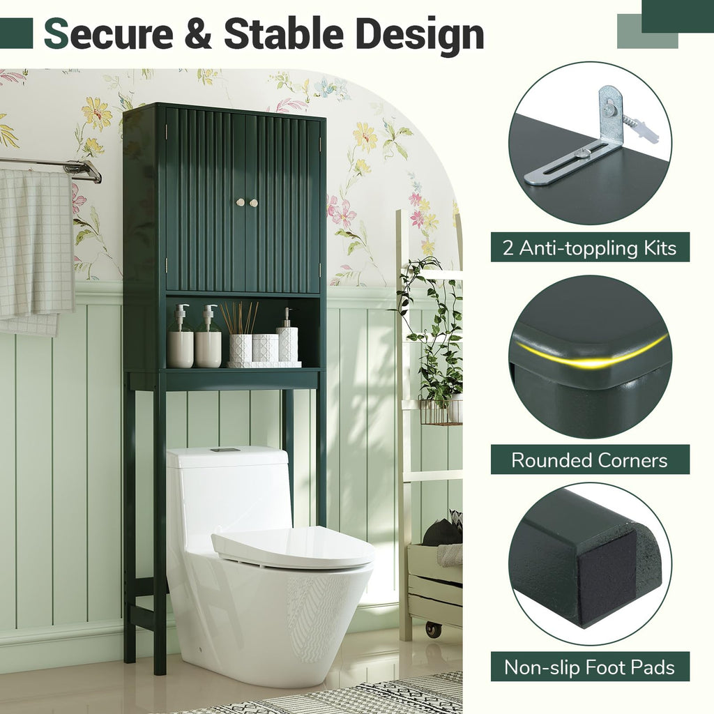 Over The Toilet Storage Cabinet with Fluted Doors R905962