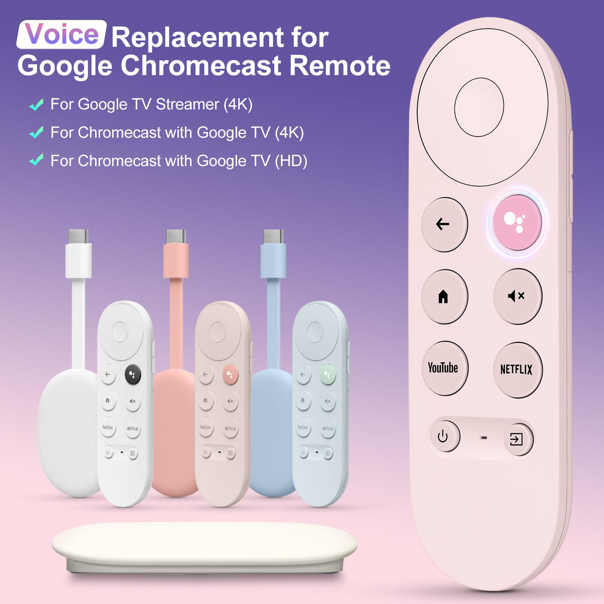 Pink Voice Replacement Remote Control V258