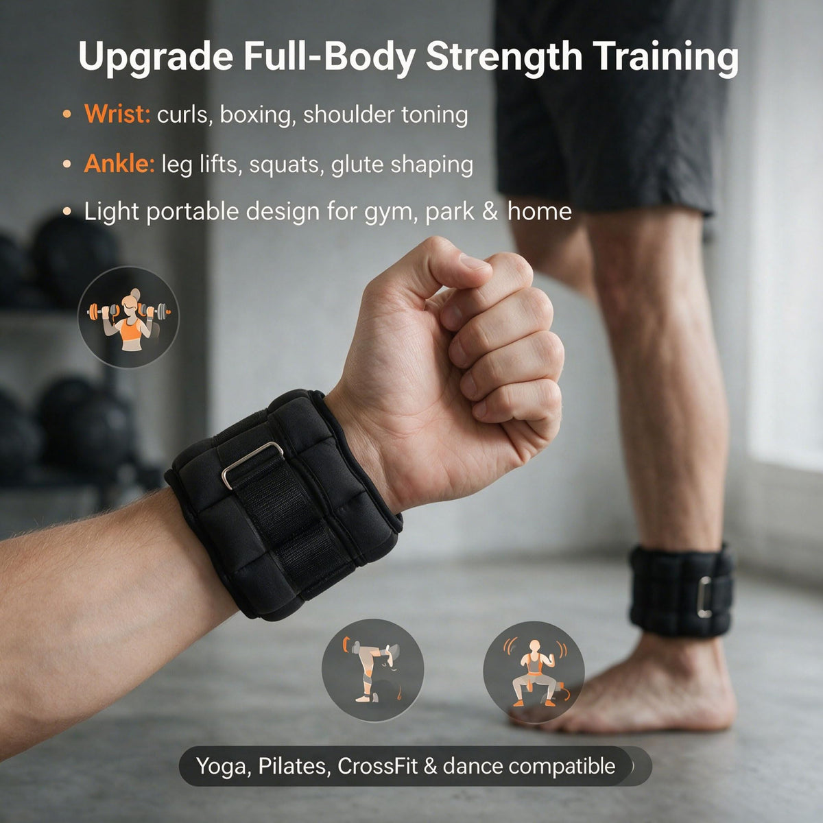 Adjustable Ankle Weights Set C63435