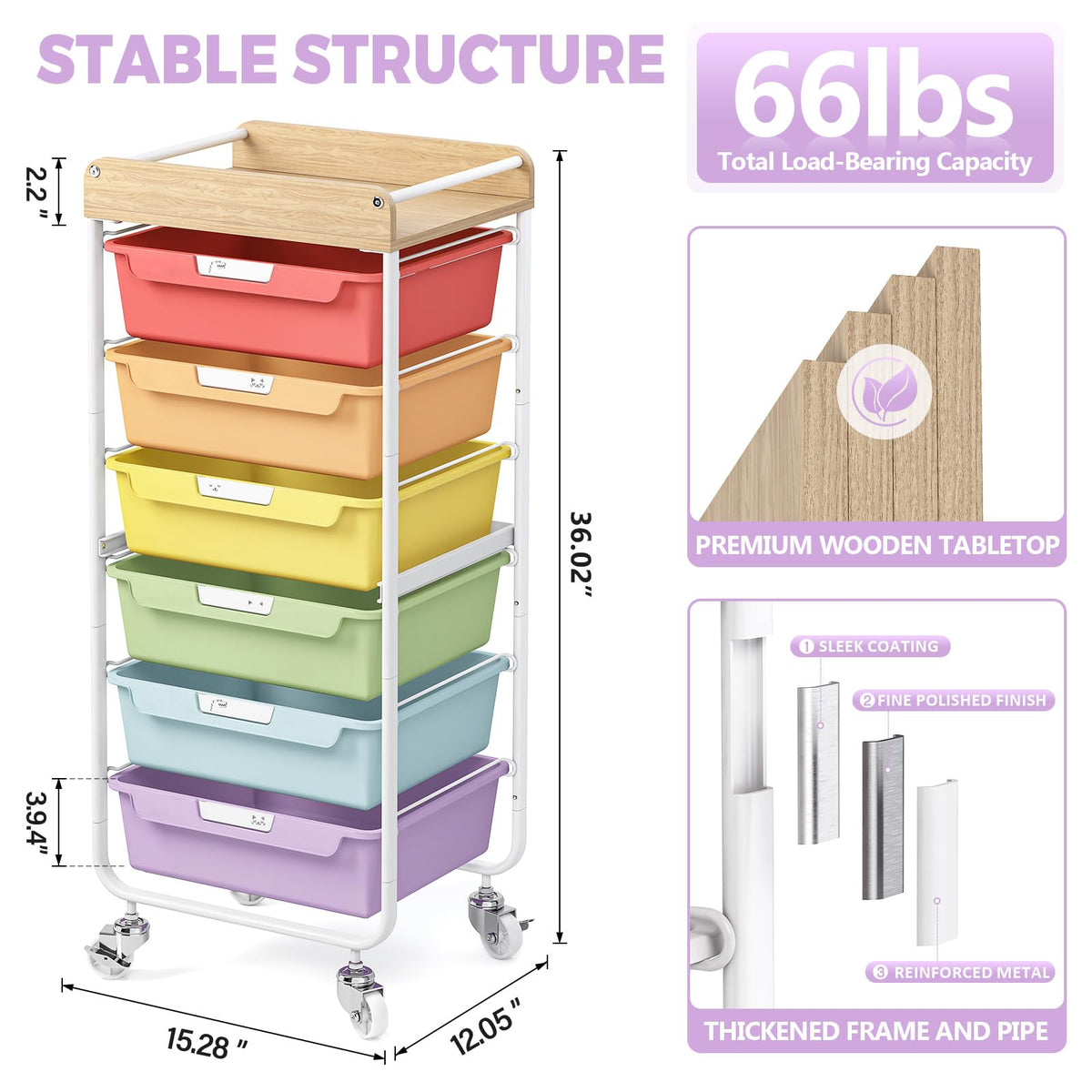 Utility Storage Cart with Drawer R92409