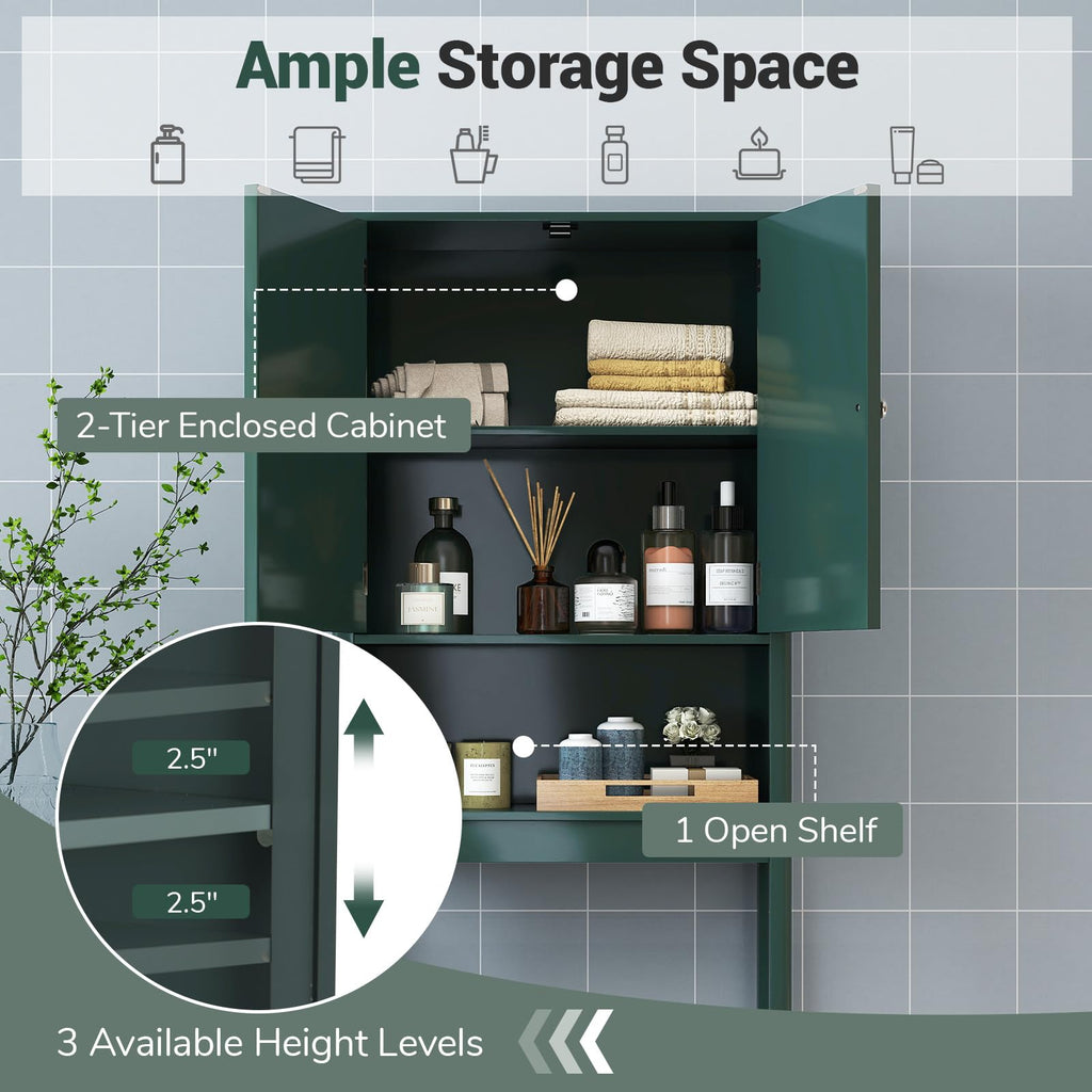 Over The Toilet Storage Cabinet with Fluted Doors R905962