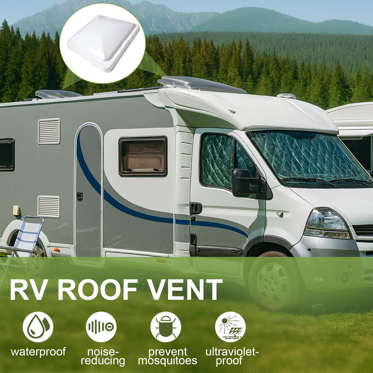 14" x 14" RV Roof Vent Cover (3Pcs) I573